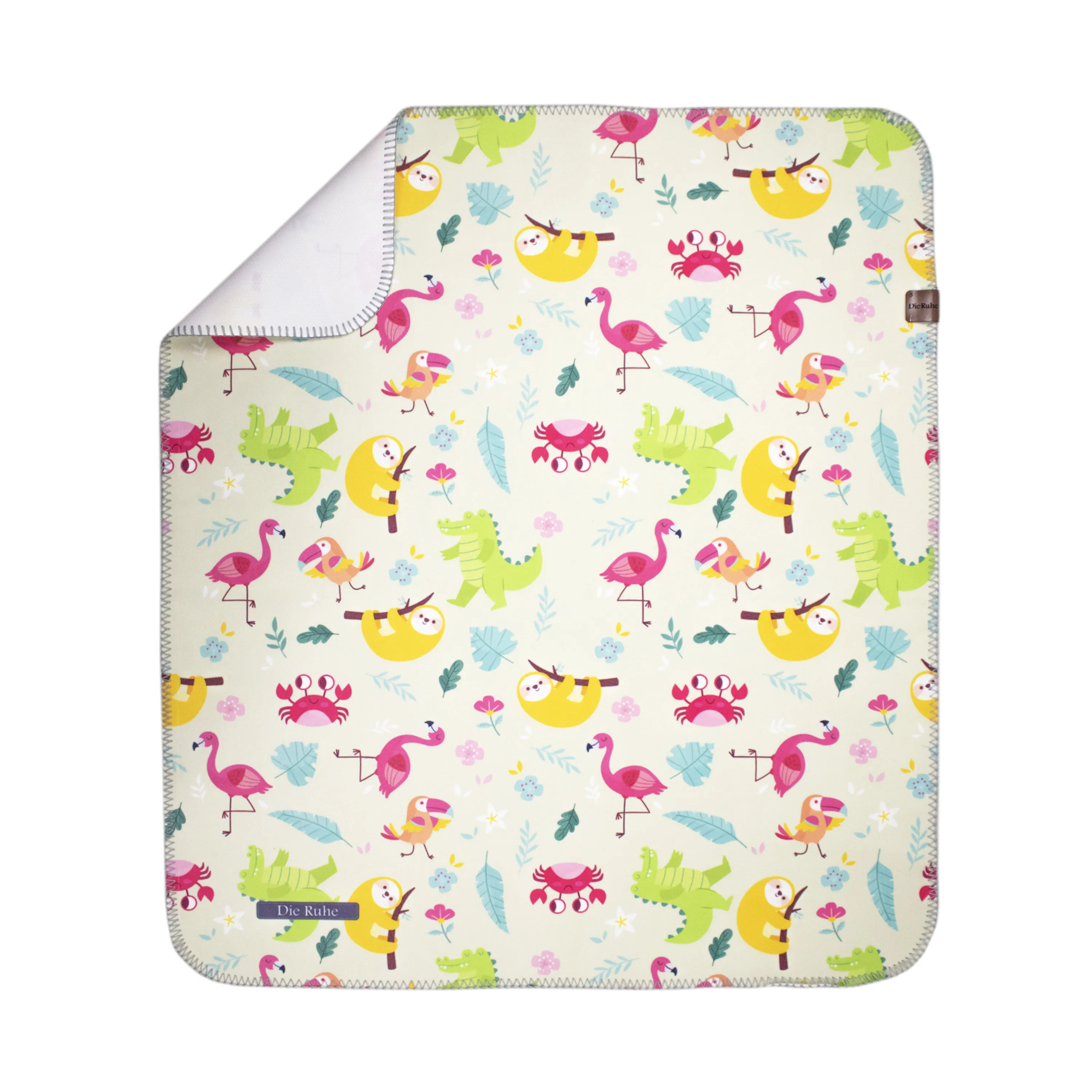 زیرانداز تعویض ضدآب دیروحه طرح فلامینگو زیرانداز تعویض ضدآب دیروحه طرح فلامینگو